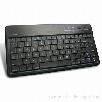 Keyboard, Scissors Angle Structure, Built-in Li-battery Chargeable by Portable Mini USB